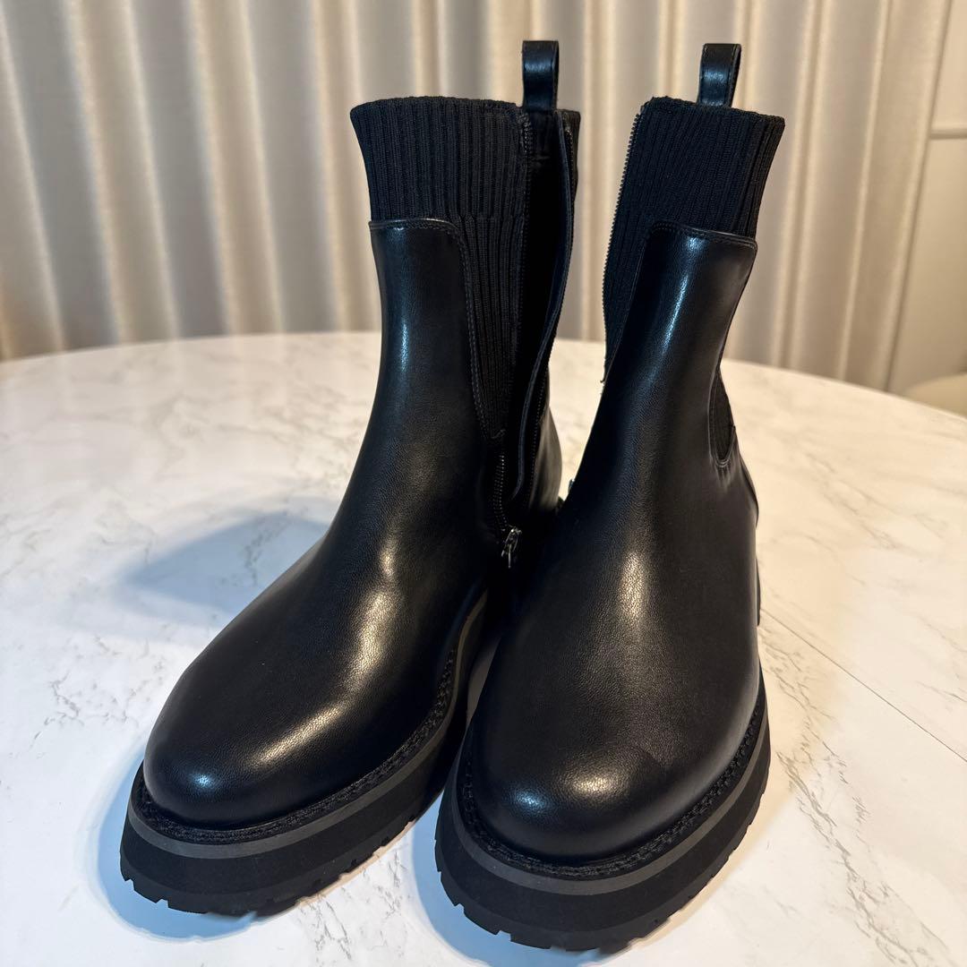 グリーンレーベル リラクシング サイドゴアブーツ 黒 XL