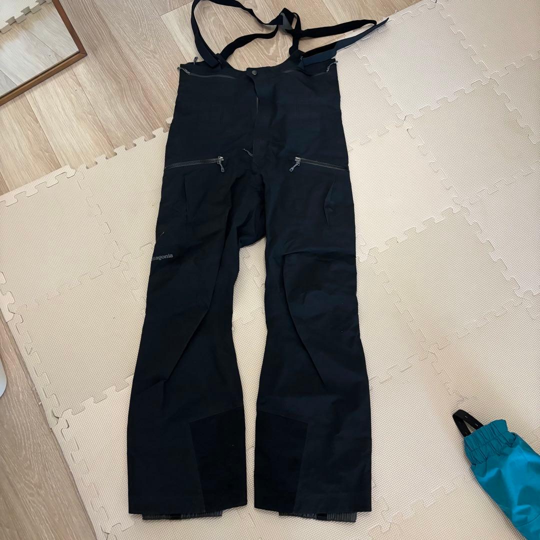 patagonia スキーオーバーオール S 黒