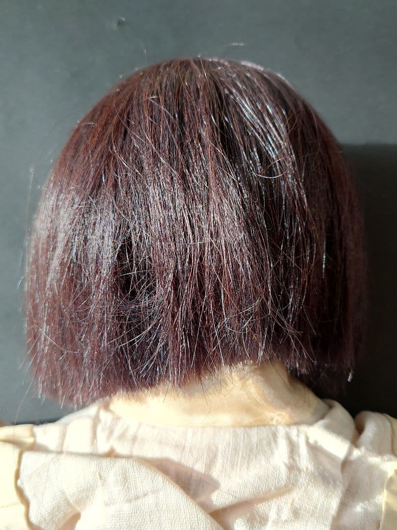 大正期　光龍斎　人毛張替え+修復　15号52cm お着物お任せ　お人形だけでも可