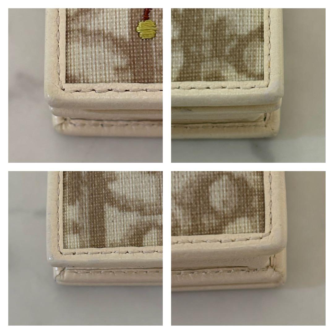 Dior ディオール 花刺繍 トロッター 総柄 pvc レザー カード 名刺入れ