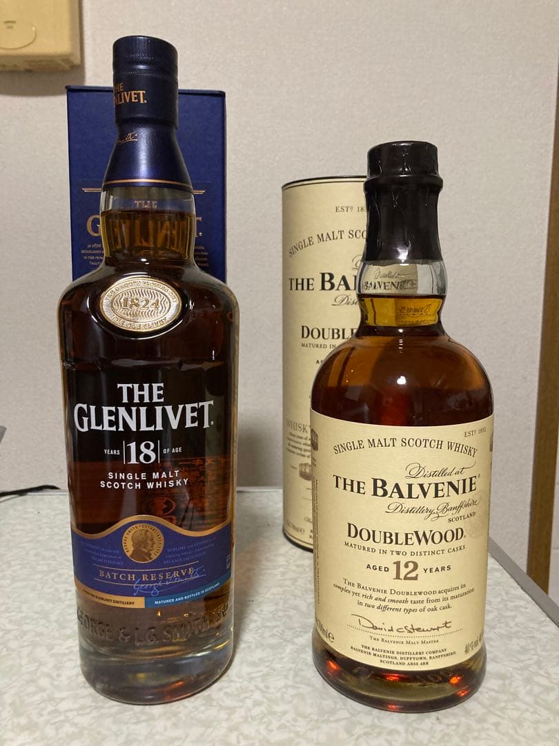 最終値下げ グレンリベット18年 バルヴェニー 12年 700ml 2本セット