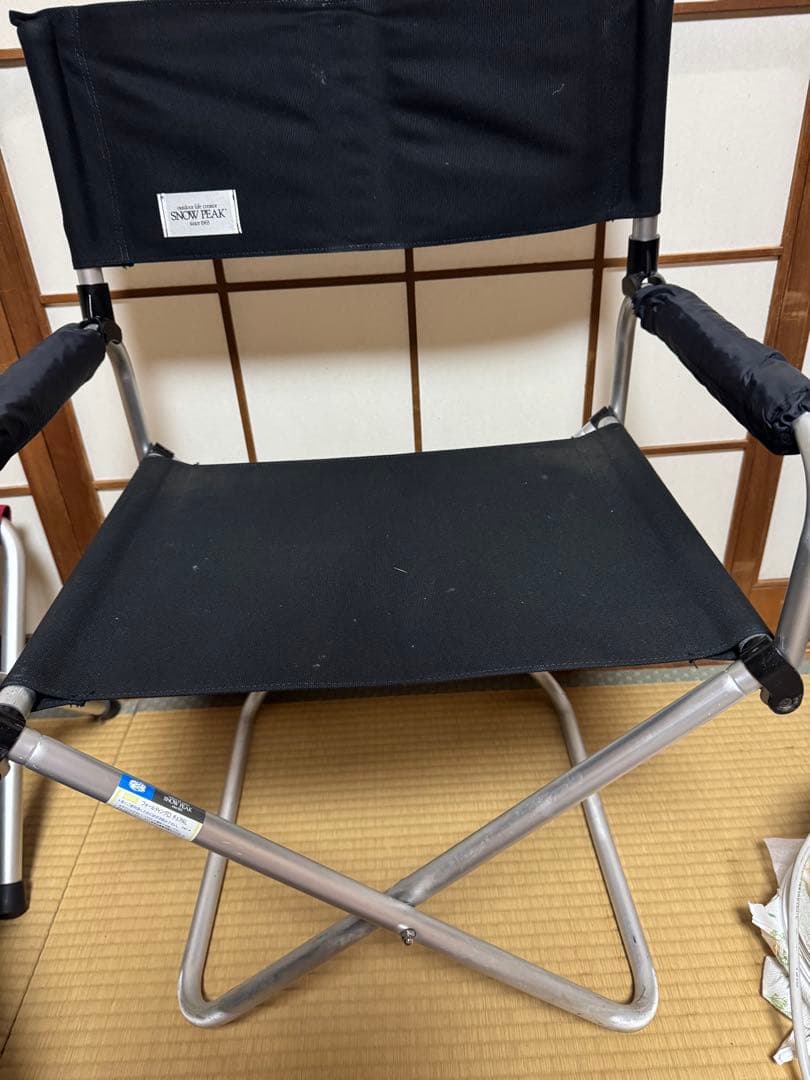 スノーピークフォールディングDチェア ブラック アウトドアチェア 折りたたみ