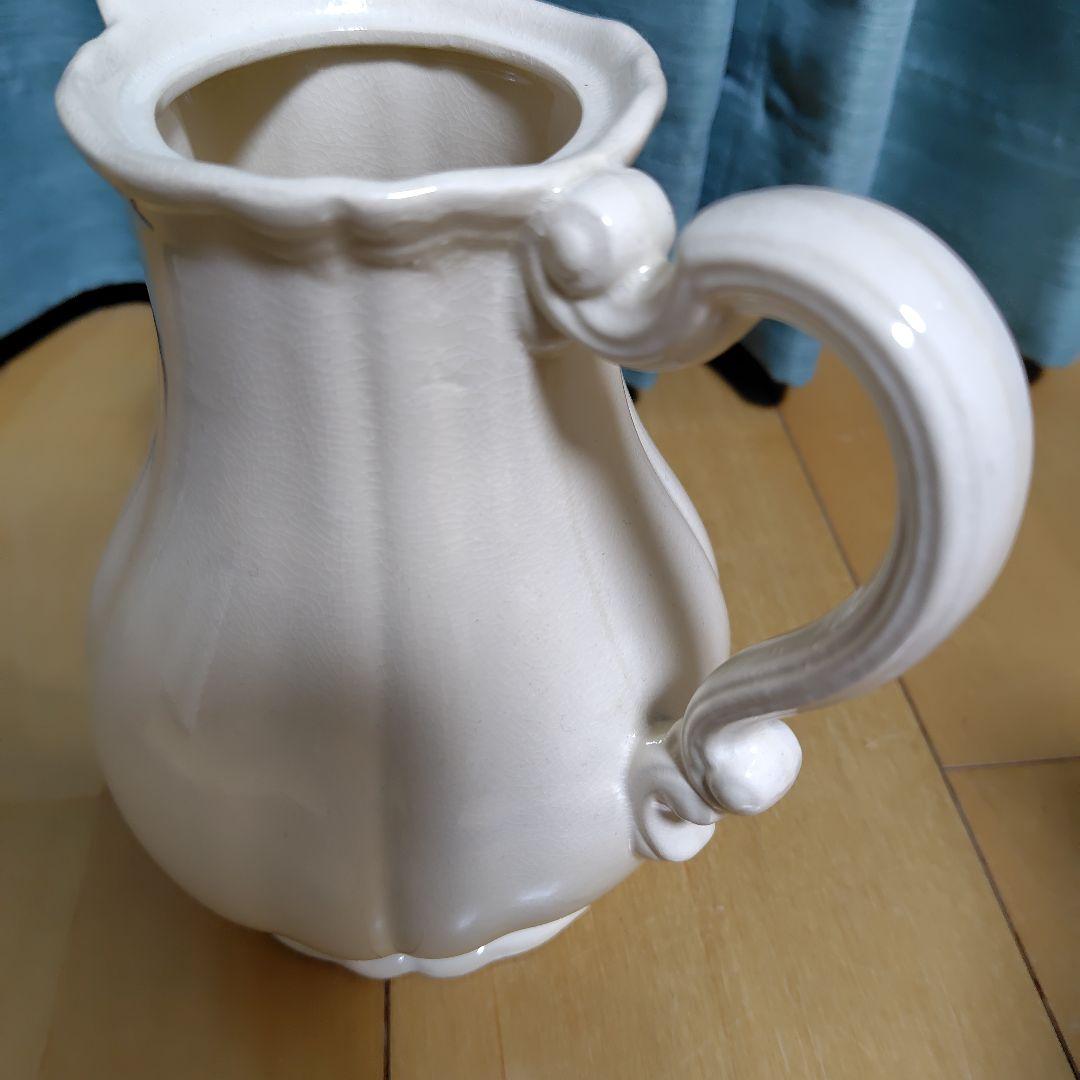 サルグミンヌ　花リム　ポット＆シュガーポット セット　アンティーク