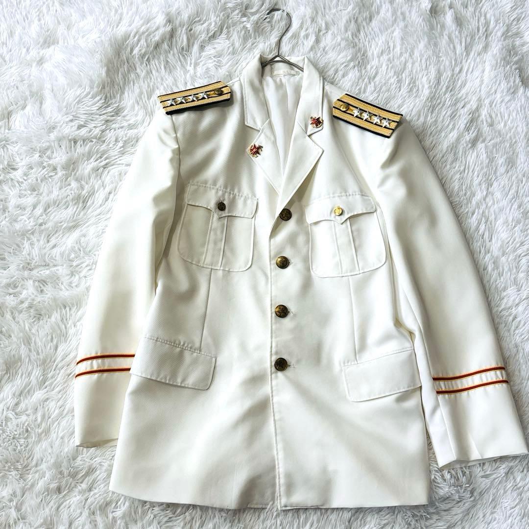 ソ連海軍 日本海軍　白ジャケット 大佐肩章付（本物か詳細不明）ヴィンテージ　仮装