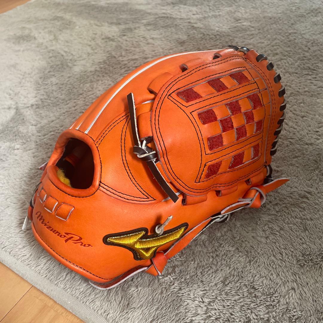 Mizuno Pro 一般硬式内野手用グローブ オレンジ