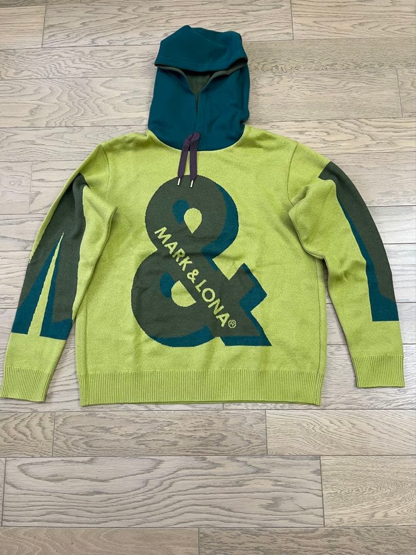 新品　マークアンドロナ　Hoodie YELLOW ニットフーディ　パーカー