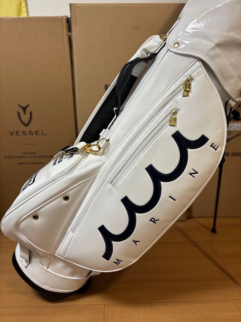 muta MARIN ムータマリン エナメル スタンドキャディバッグ 灯台 美品