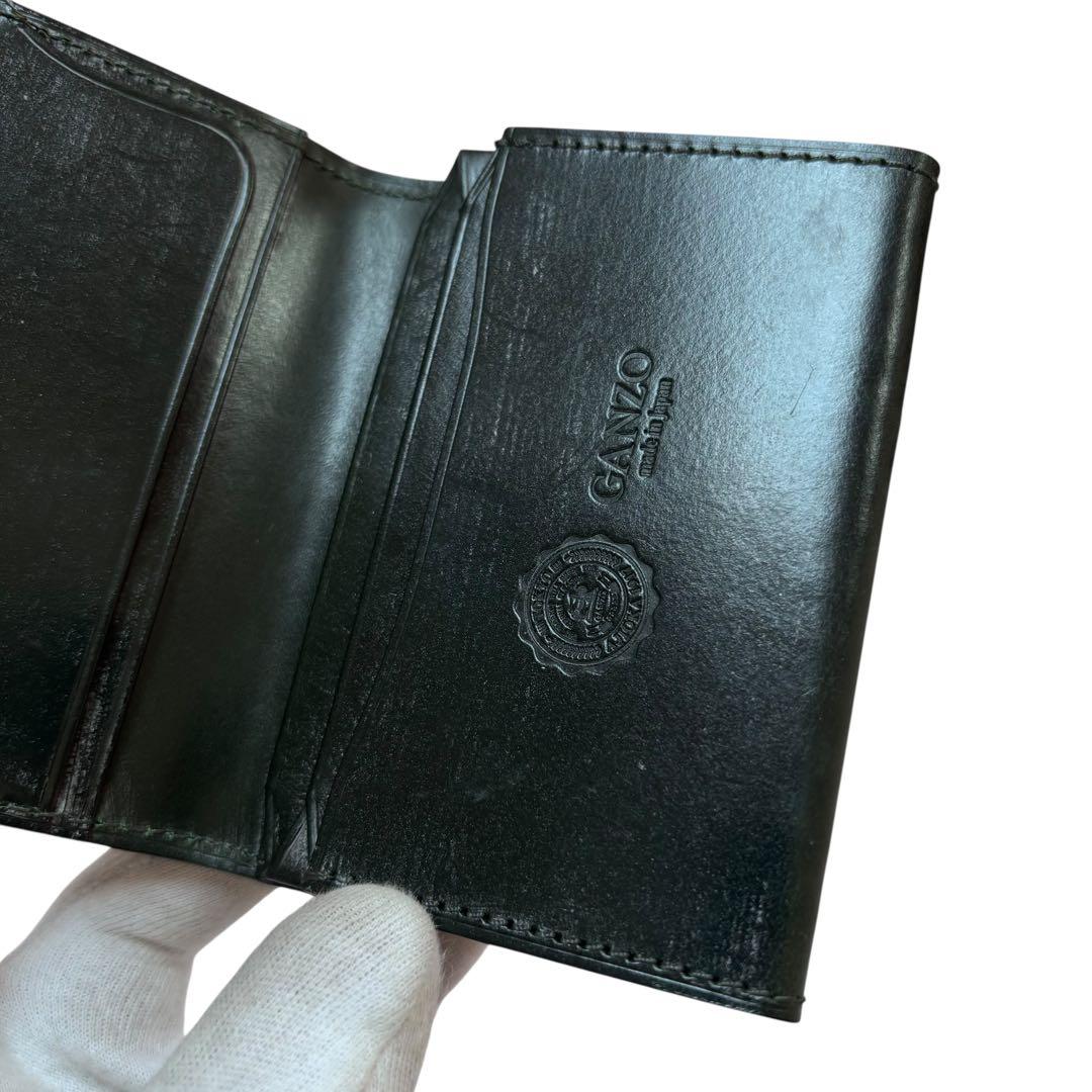 【美品/約4万】 GANZO ガンゾ AVON 名刺入れ ブライドルレザー 濃緑