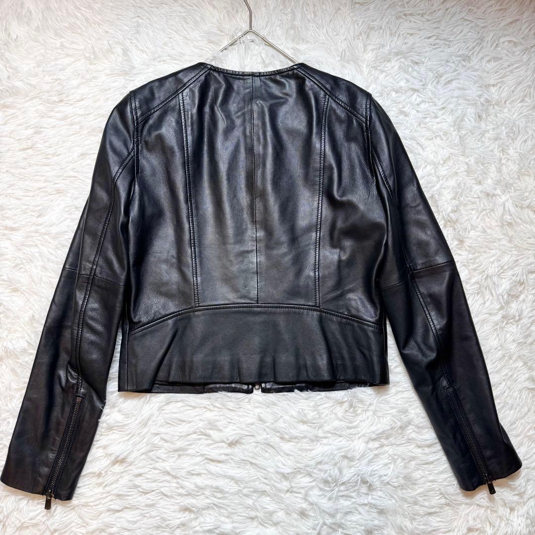 nananabo様未使用級 ANAYI アナイ ラムレザー ノーカラージャケット