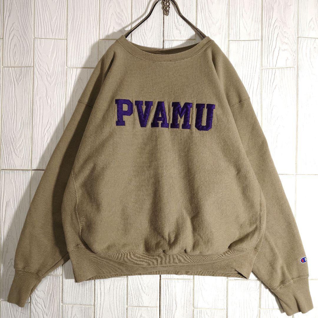 人気 チャンピオン リバースウィーブ スウェットトレーナー XL カーキ 古着