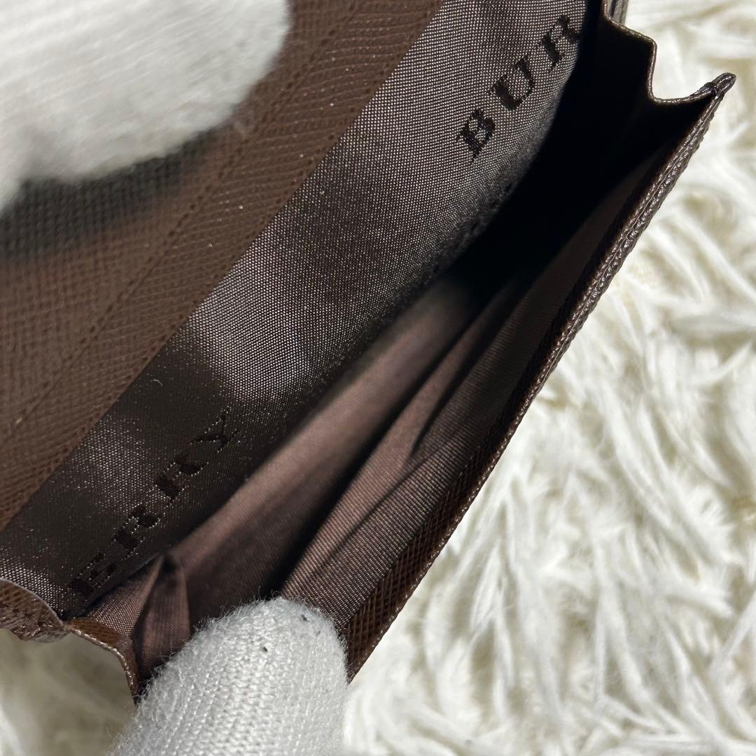 未使用✨　バーバリー　名刺入れ　パスケース　ノバチェック　キャンバス　ブラウン