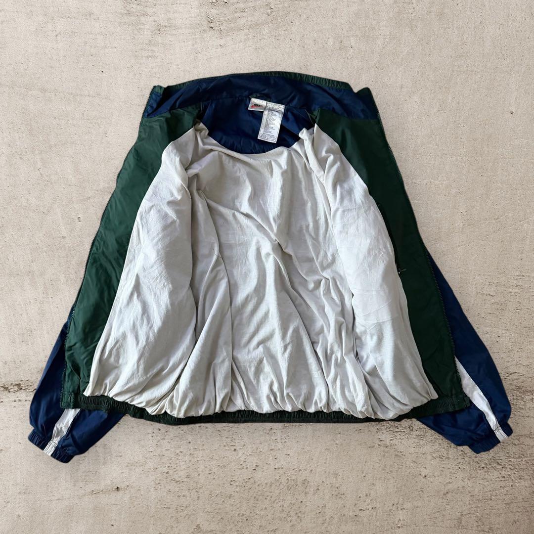 OREGON NIKEナイキ90sナイロンジャケット刺繍スウォッシュロゴ好配色