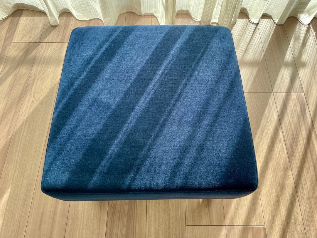 【最安値】フランネルソファ シエスタ スツール&クッション ネイビー