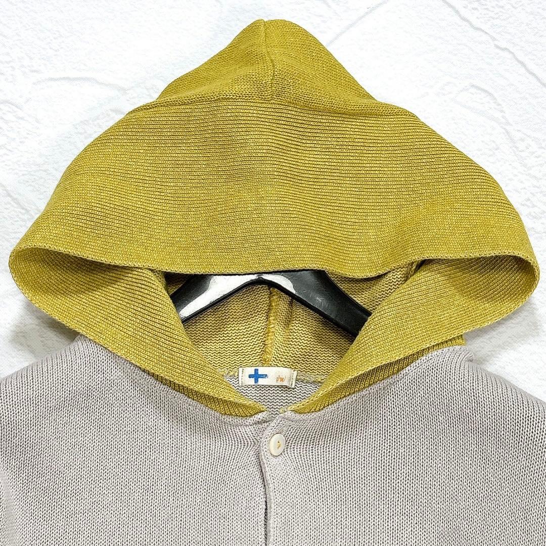 ✨美品✨vm　パラスパレス　綿麻　ニット　パーカー　配色　フード　洗える　近年