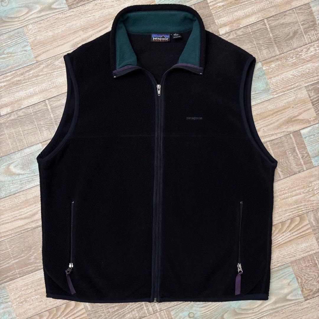 USA製 patagonia パタゴニア シンチラ フリースベスト XL 黒