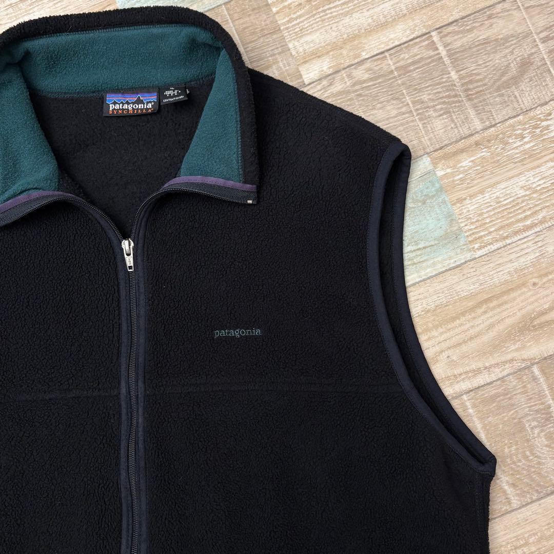 USA製 patagonia パタゴニア シンチラ フリースベスト XL 黒