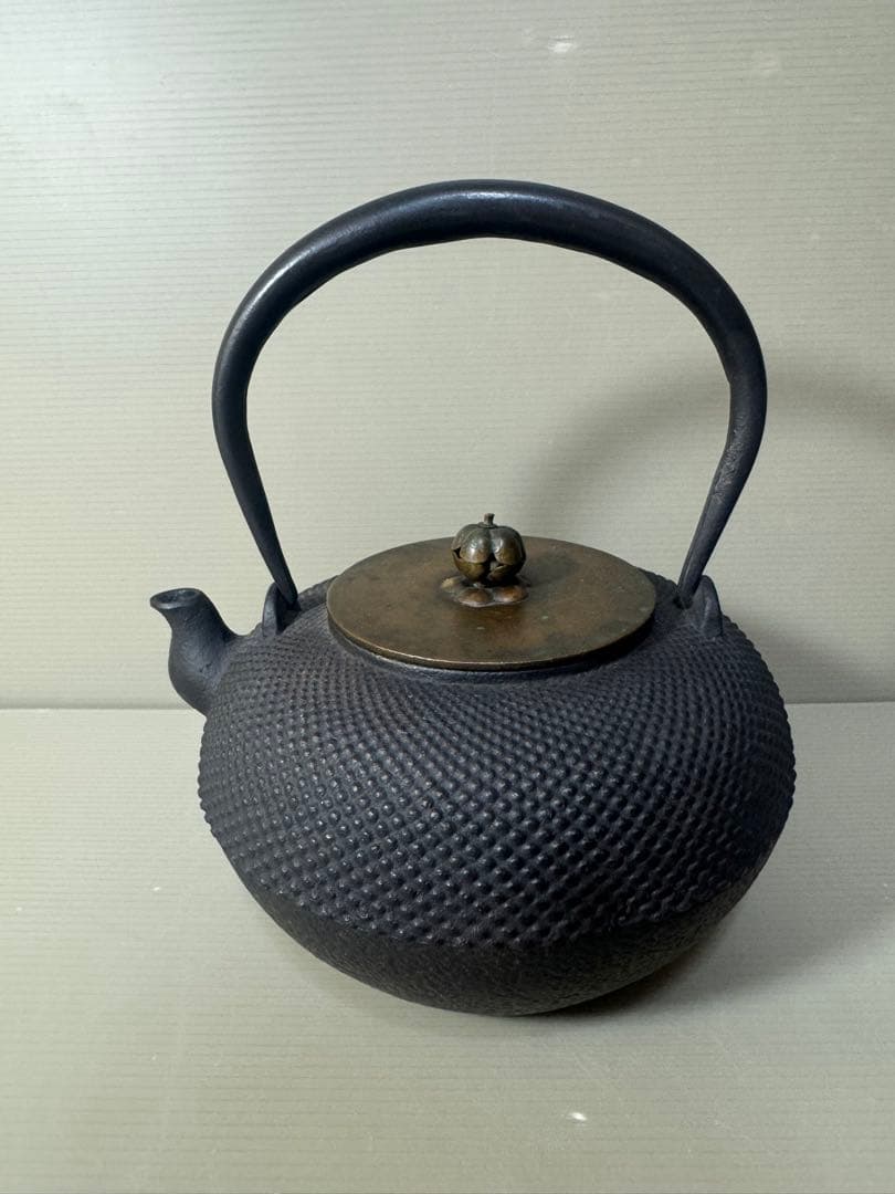 2393 龍文堂　鉄瓶　茶道具　時代物