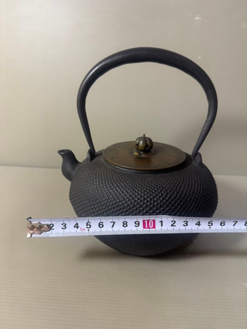 2393 龍文堂　鉄瓶　茶道具　時代物