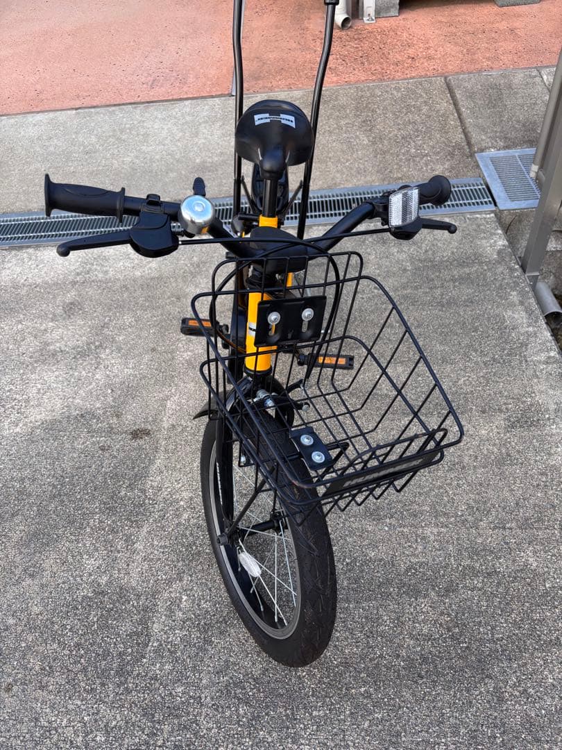 HUMMER 幼児用自転車 イエロー 補助輪 アシストバー付き