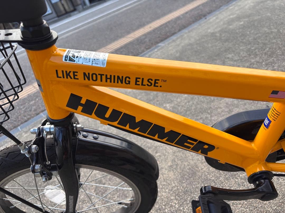 HUMMER 幼児用自転車 イエロー 補助輪 アシストバー付き