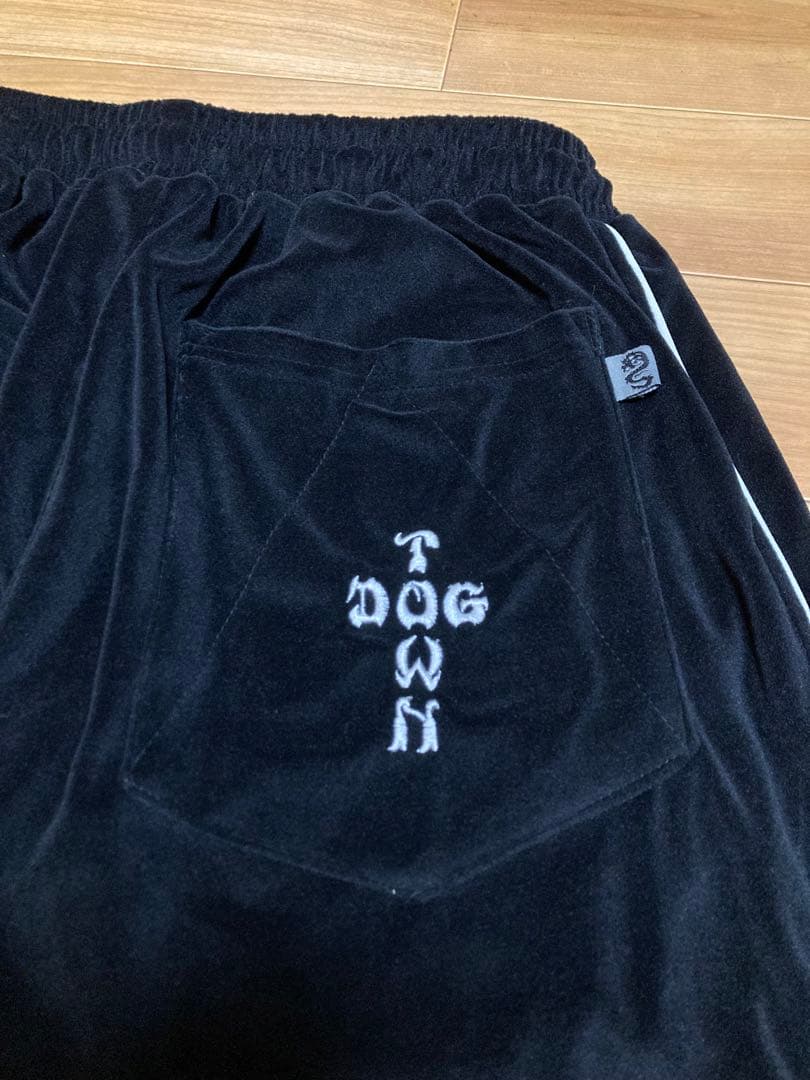 00s dog town XL ベロア セットアップ 刺繍ロゴ ドッグタウン