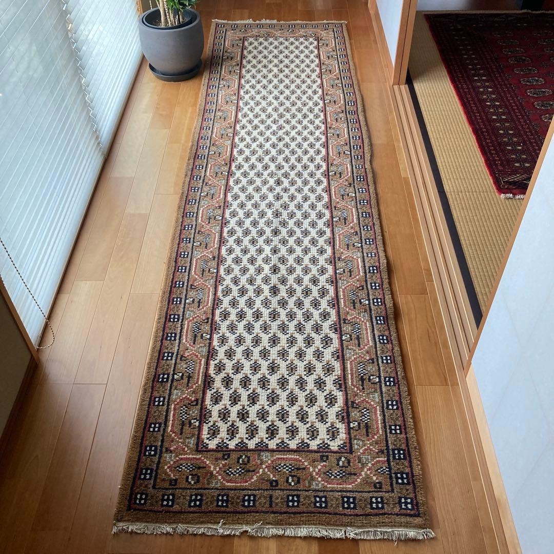 ヴィンテージラグ　トライバルラグ　インド　ランナー