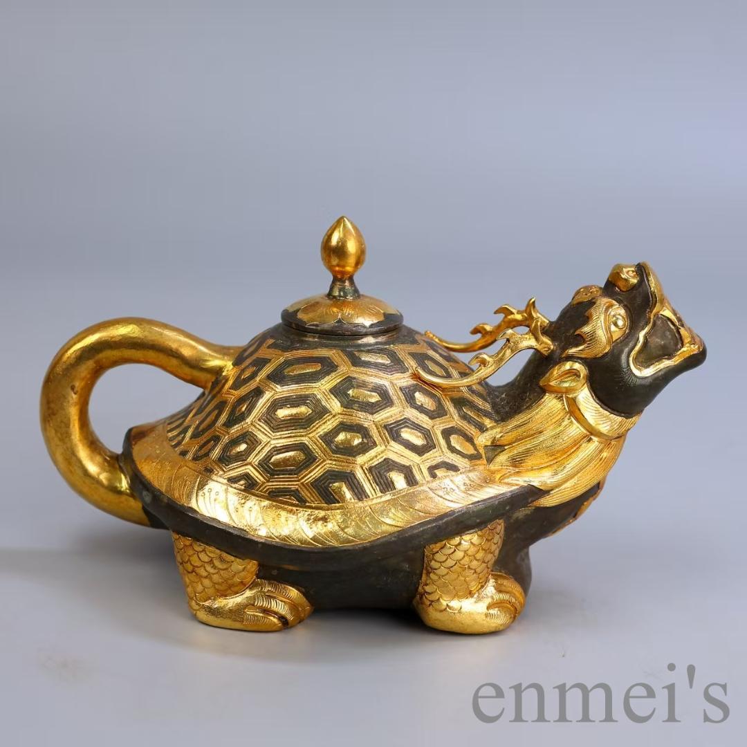 中国古美術 鏨刻酒器揃 描金 純銅製 茶道具 酒道具 宴席用 金属工芸 細密細工