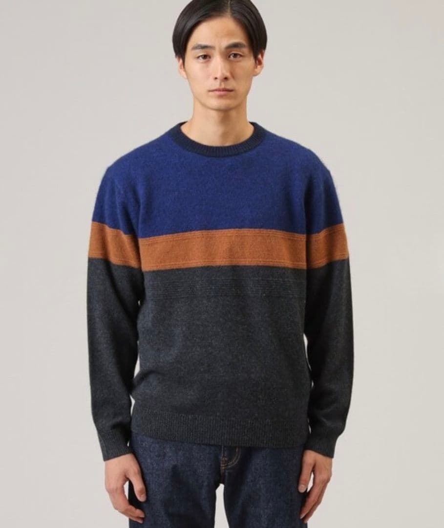 タケオキクチ　【カシミヤ】フルカシ パネル柄 ニット