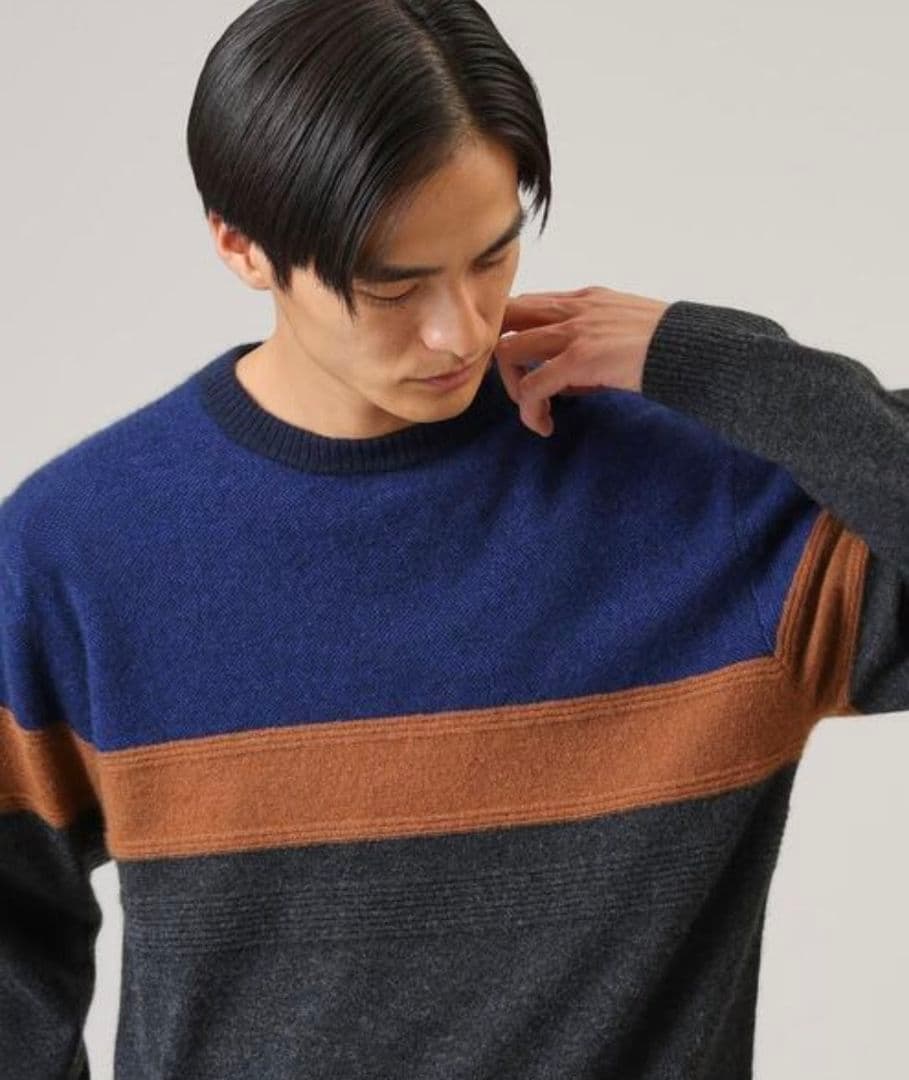 タケオキクチ　【カシミヤ】フルカシ パネル柄 ニット