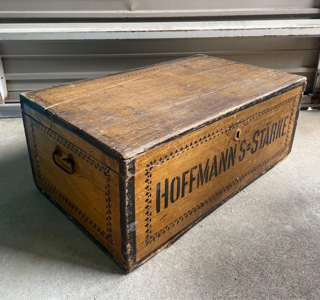 稀少/アンティーク/フランス/HOFFMAM社製/大型/ウッドボックス/木箱