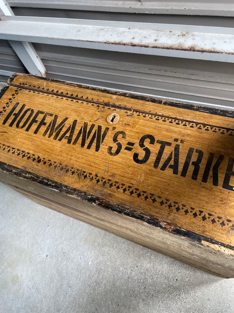 稀少/アンティーク/フランス/HOFFMAM社製/大型/ウッドボックス/木箱
