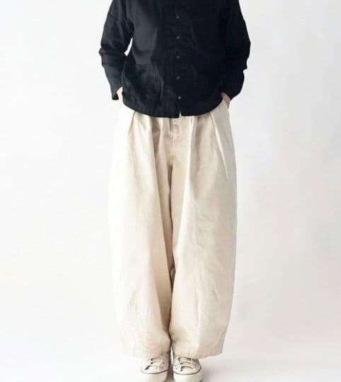 新品タグ付　HARVESTY /ハーベスティ チノサーカスパンツ 1 アイボリー