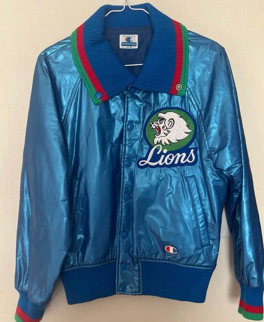 ライオンズ ボンバージャケット 青