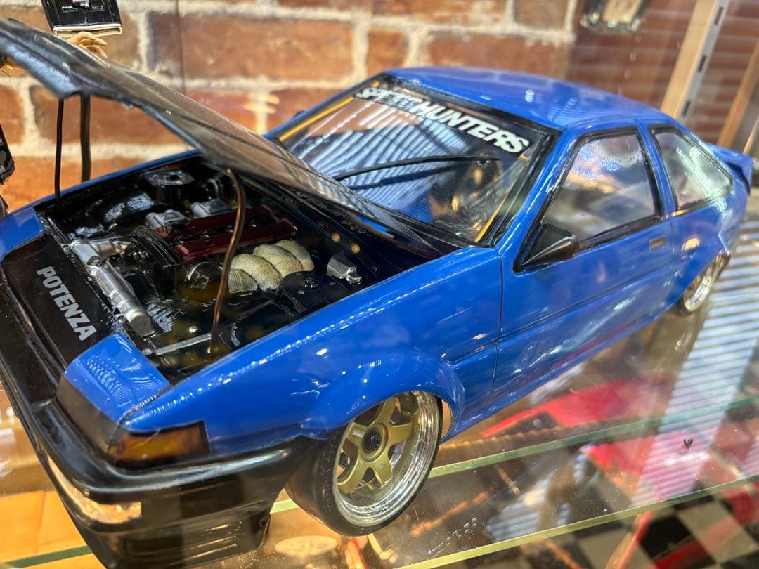 AE86 トレノ後期　4AG エンジン付き ラジコンボディ　ホイール付き