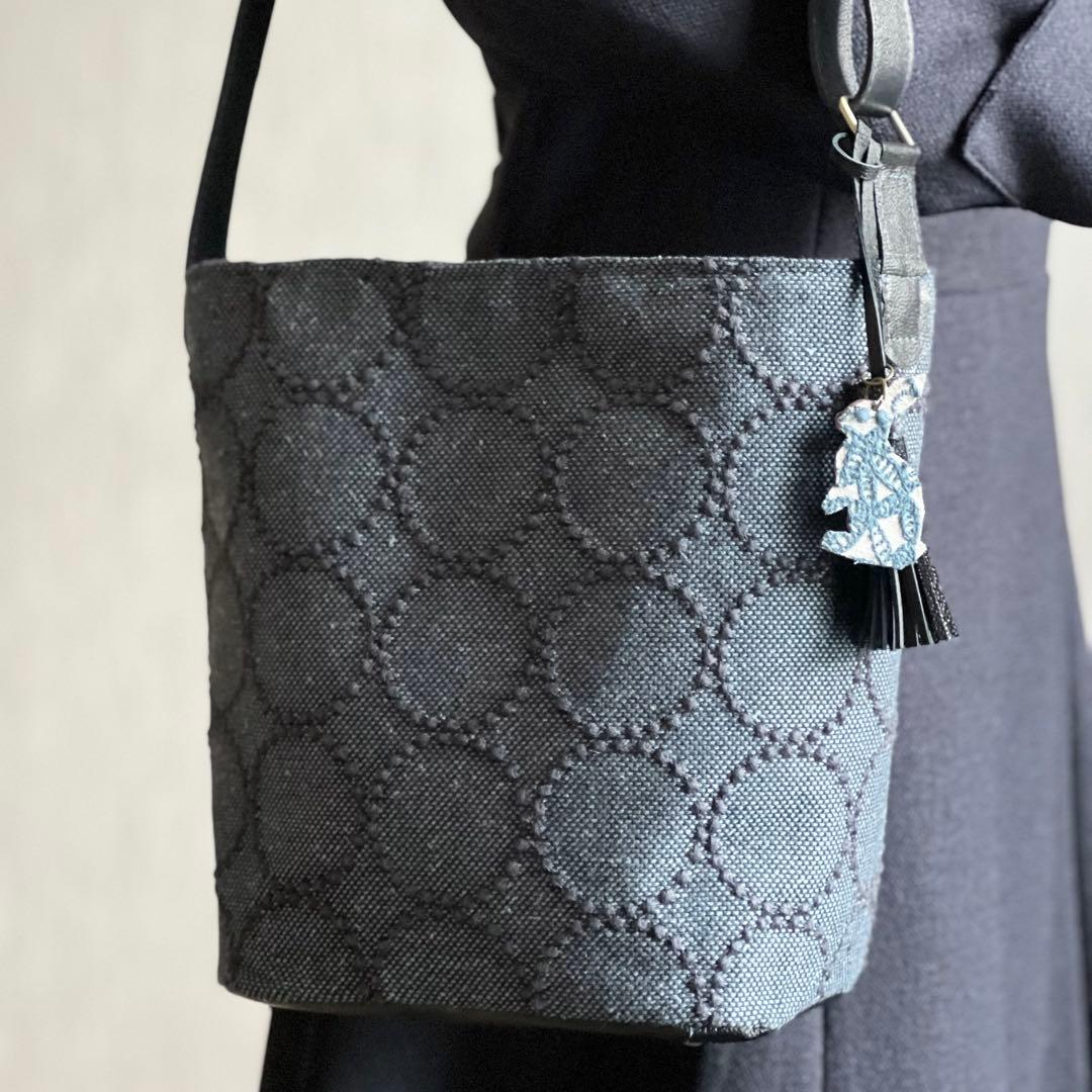 オーダー　ミナペルホネンtambourineと本革のワンハンドルバッグ