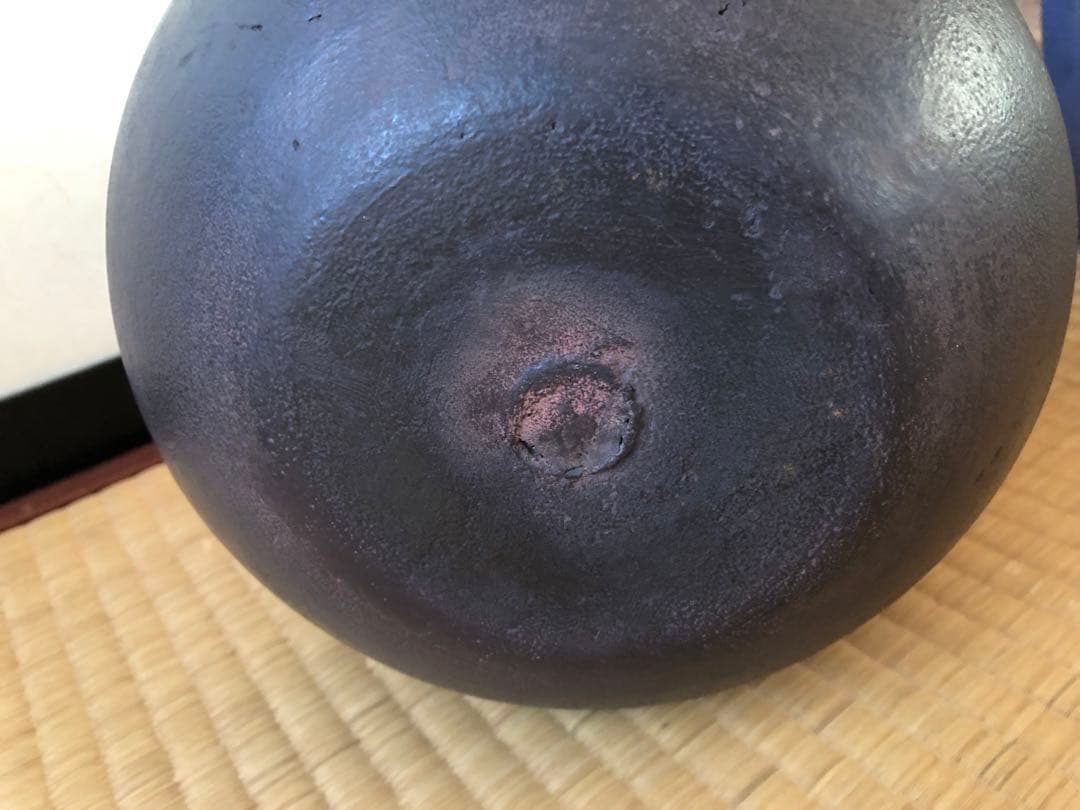 阿弥陀堂釜　初代　畠春斎氏作　共箱入