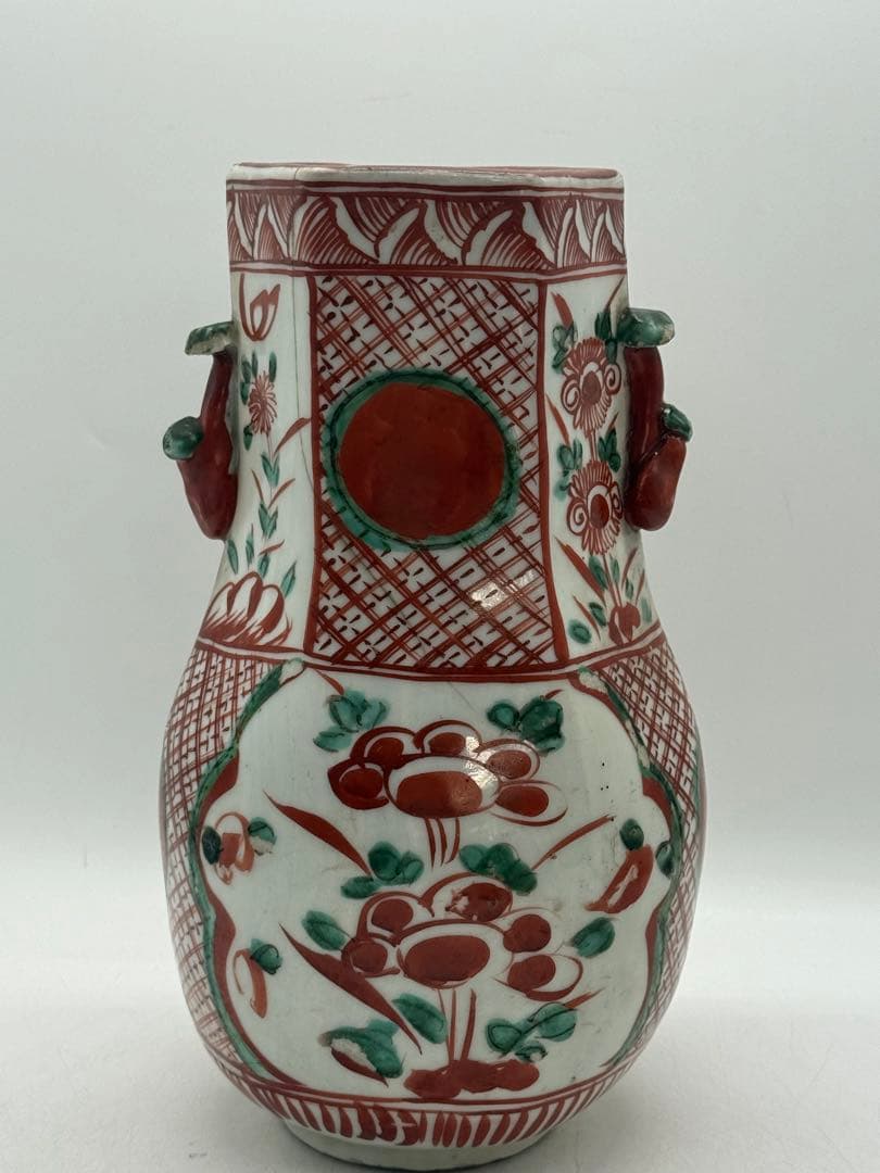 中国　明時代　呉須　角瓶　送料込み251114