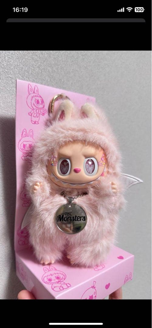 海外限定・即日発送】ZIMOMO LABUBUぬいぐるみ　ピンクデビル　1点のみ