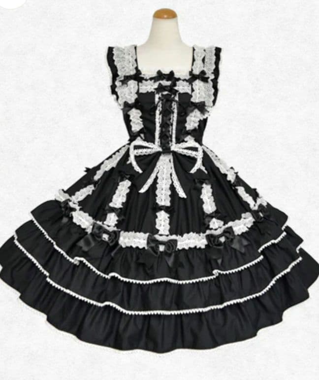 【最終値下】BABY Ribbon ribbon bloomsJSK　黒×オフ白