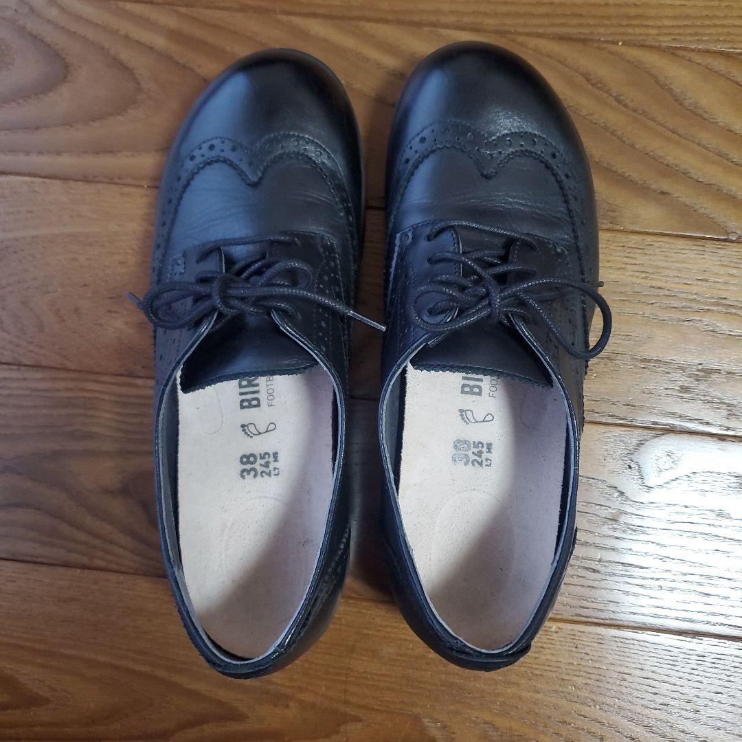BIRKENSTOCK ララミーロー　ブラックレースアップシューズ 38