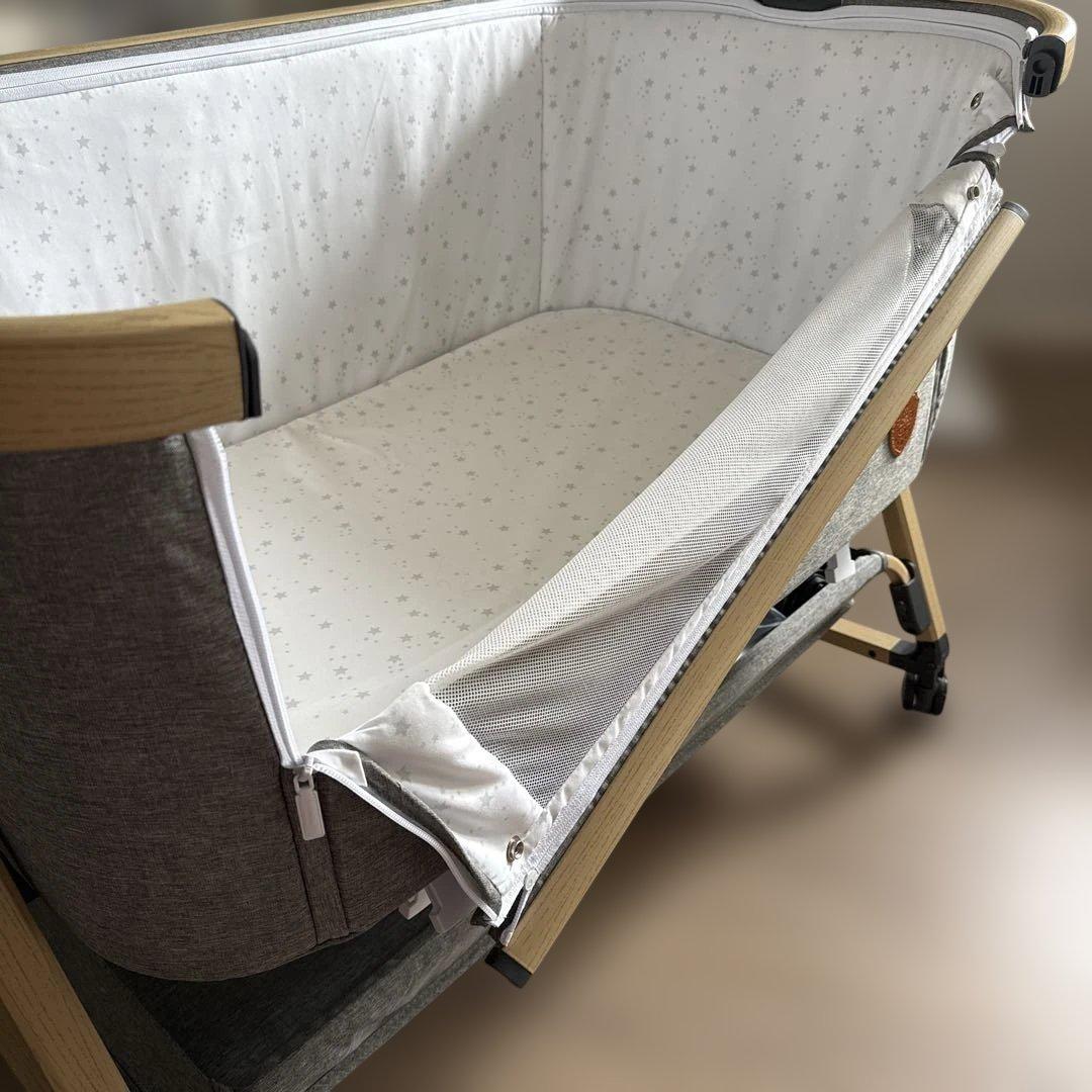 美品 ベビーベッド HZDMJ グレー 楽天ベビーベッド部門No.1