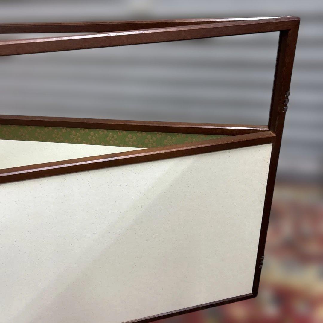 茶道具 溜塗 利休梅 風炉先屏風 裏チラシ 両面使い 上透かし