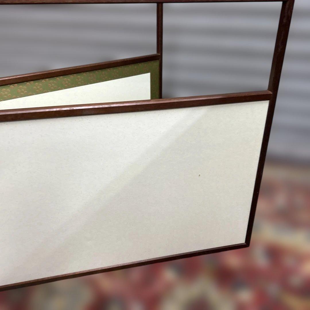 茶道具 溜塗 利休梅 風炉先屏風 裏チラシ 両面使い 上透かし