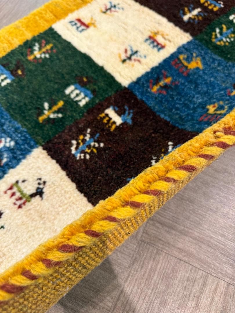 120x42cm ペルシャギャッベ ランナー (ギャベ) ペルシャ絨毯 ギャッベ