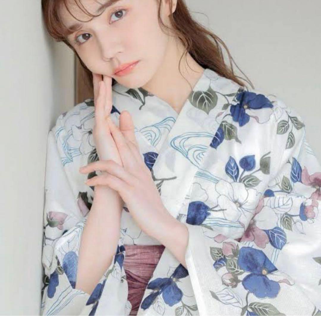 完売品　Dita 浴衣　花鳥風月　浴衣・帯・下駄・着付け・髪飾り　5点セット