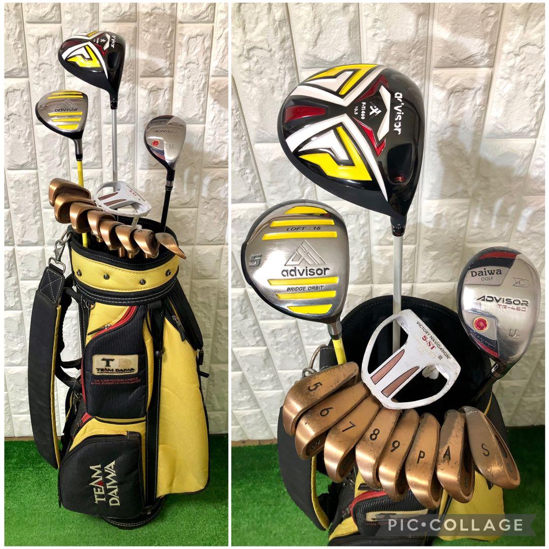 初心者おすすめ☆メンズ ゴルフクラブセット☆アドバイザー☆キャディバッグ付