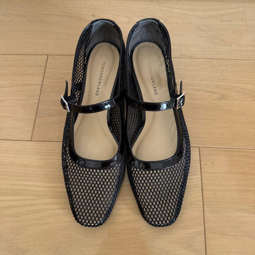 【美品】TOMORROW LANDストラップシューズ フラットシューズ 37