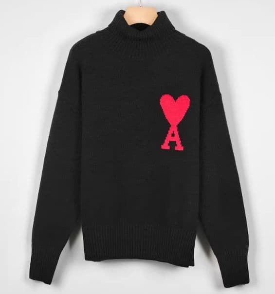 AMI PARIS ニット タートルネック セーター ブラック L