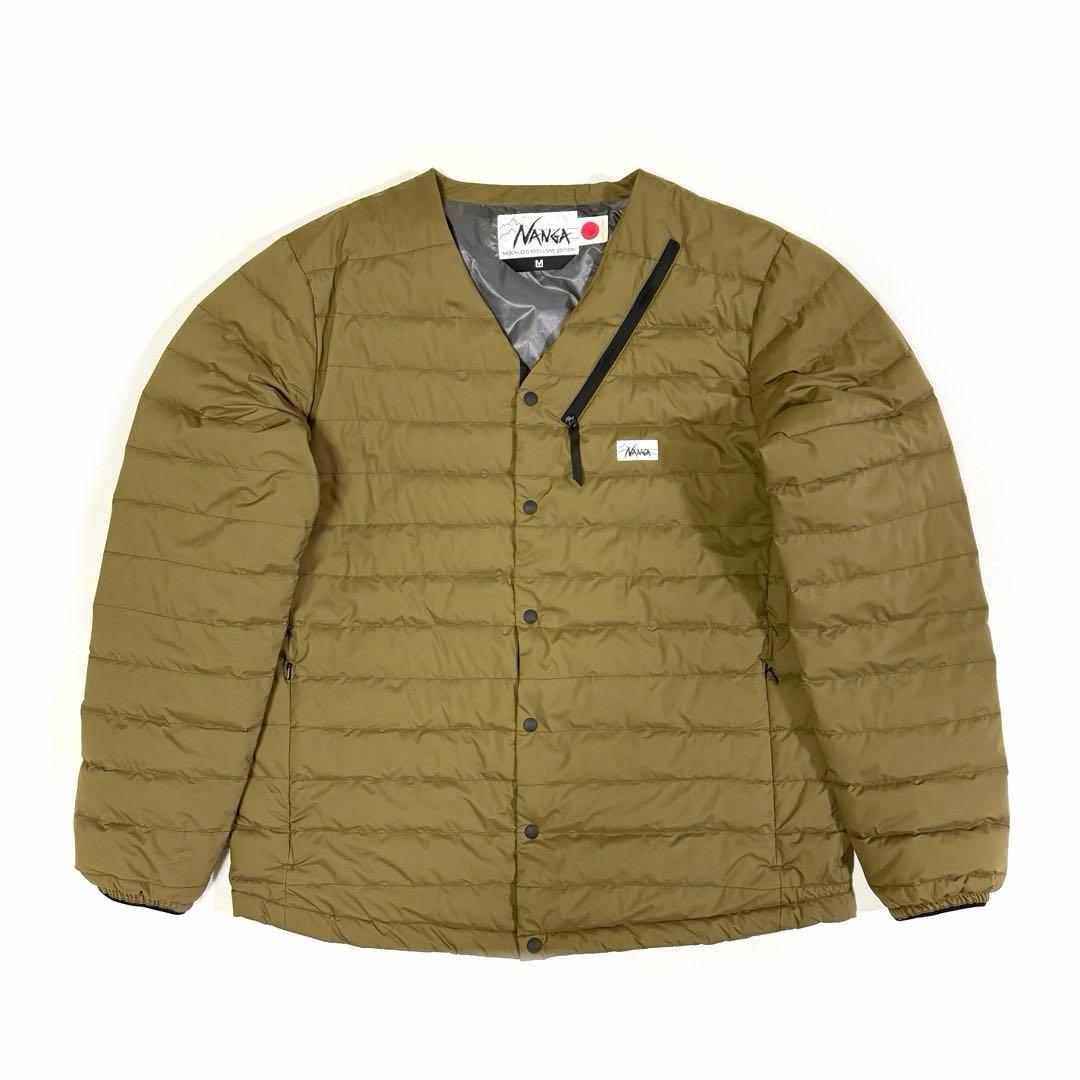 ナンガ ムーンロイド ホワイトレーベル ダウンカーディガン ベージュ XL