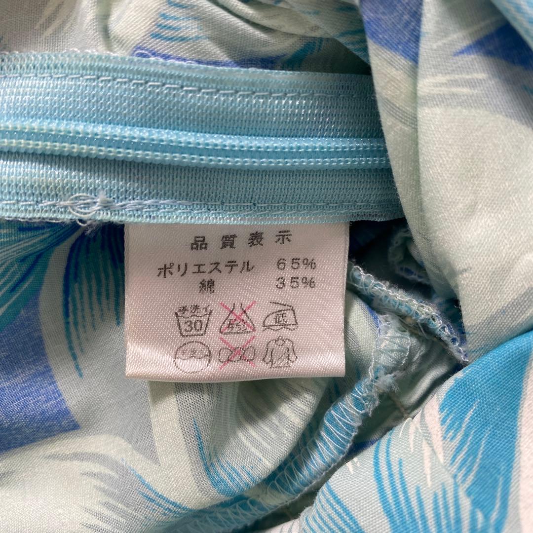 フラダンス衣装　プルメリア柄3段ドレス